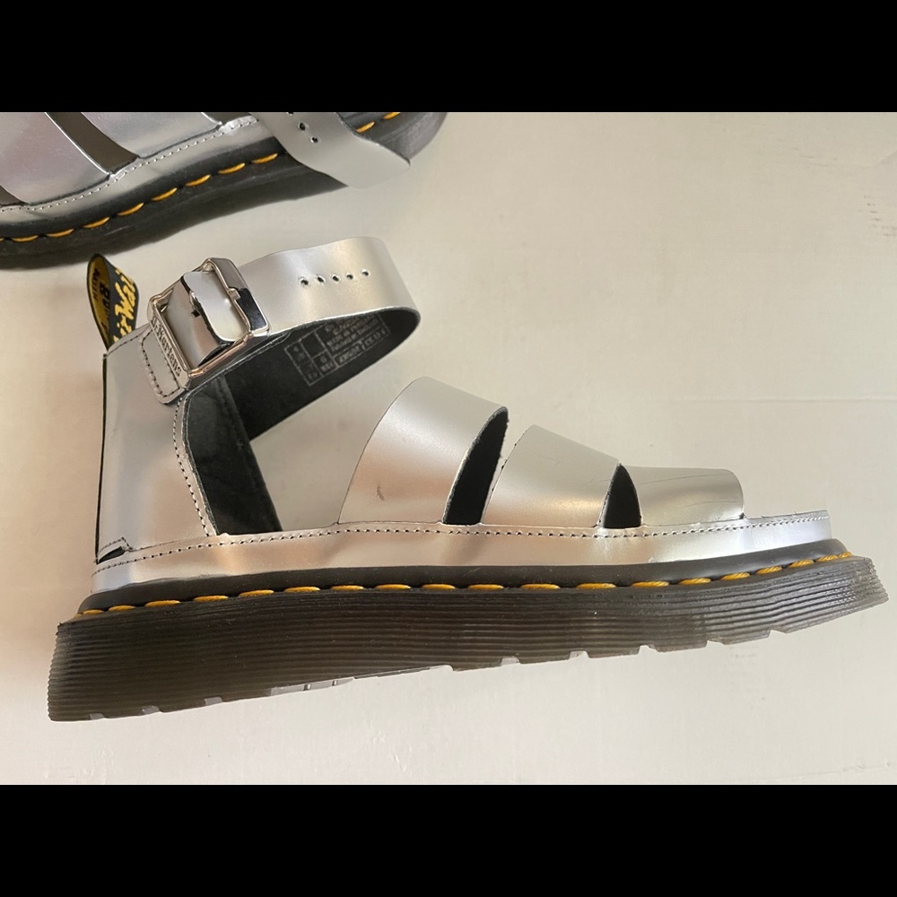 Dr. Martens Clarissa II Metallic Leather Sandals
